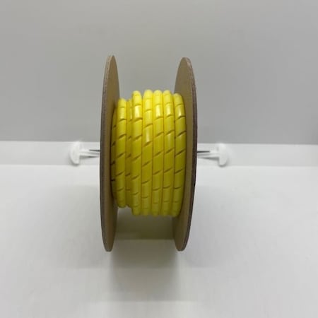 Heli-Tube Forward Cut Cable Sleeve, 0.376 in Inside Dia., 3/8 into 4 in Max Bundle Dia., 25 ft, LDPE, Yellow HT 1/2 C YE-25